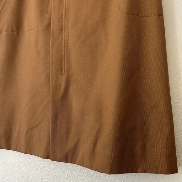 J.Crew wool blend A-Line  midi skirt pockets d ring belt fall prep academia XS - Picture 6 of 12